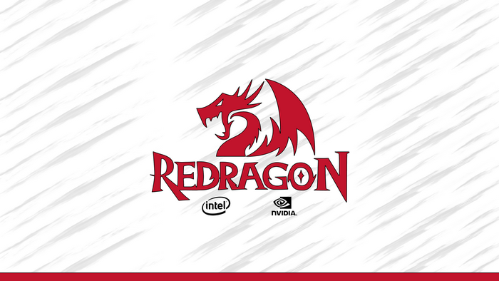 Redragon logo with Intel and Nvidia brands