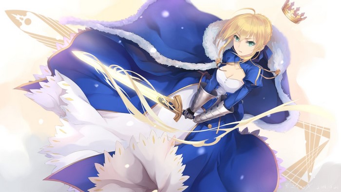 Arturia Pendragon from Fate/Stay Night with Excalibur