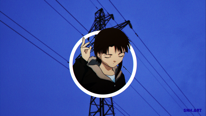 Lain Iwakura from Serial Experiments Lain in a circle