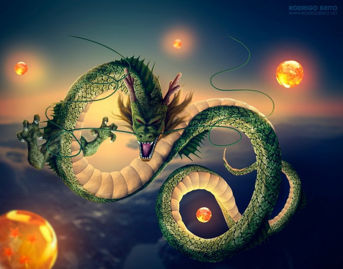 Shenron the Dragon with Dragon Balls