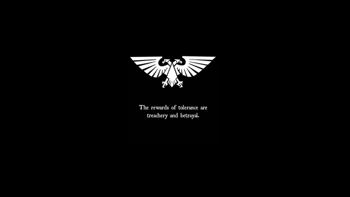 Warhammer 40,000 Imperial Aquila with quote