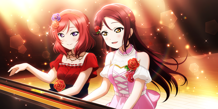 Nishikino Maki and Sakurauchi Riko from Love Live! Series