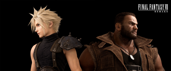 Cloud Strife and Barret Wallace from Final Fantasy VII Remake