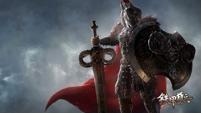 Warrior with sword and shield from Blood of Steel