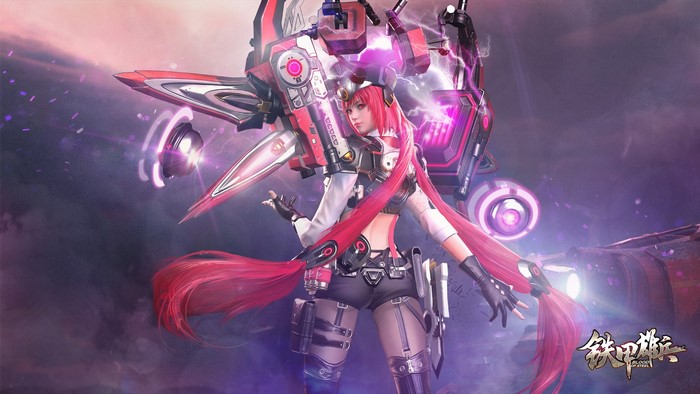 Lana from Blood of Steel with a mech