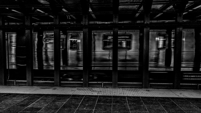 Monochrome Subway in New York City