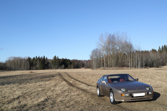 Porsche 944 Strosek in a field