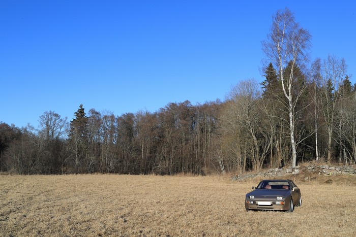 Porsche 944 Strosek in a field