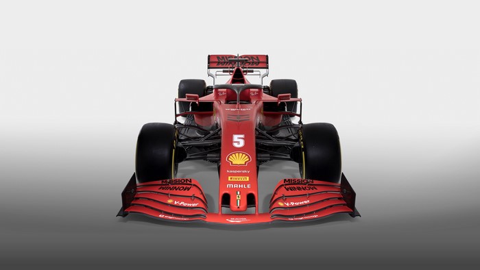 Ferrari Formula 1 car, number 5, frontal view