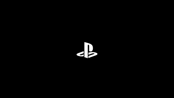 PlayStation logo on black background