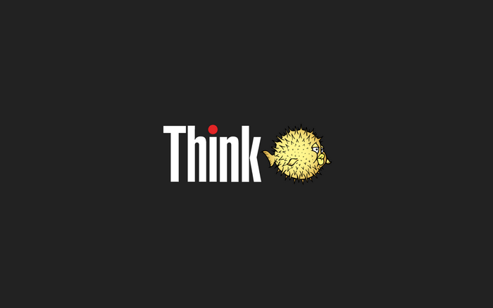 ThinkPad logo with a pufferfish