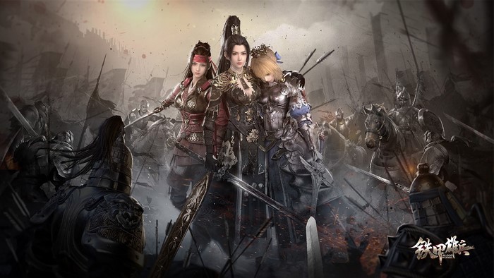 Three female warriors in battle from Blood of Steel