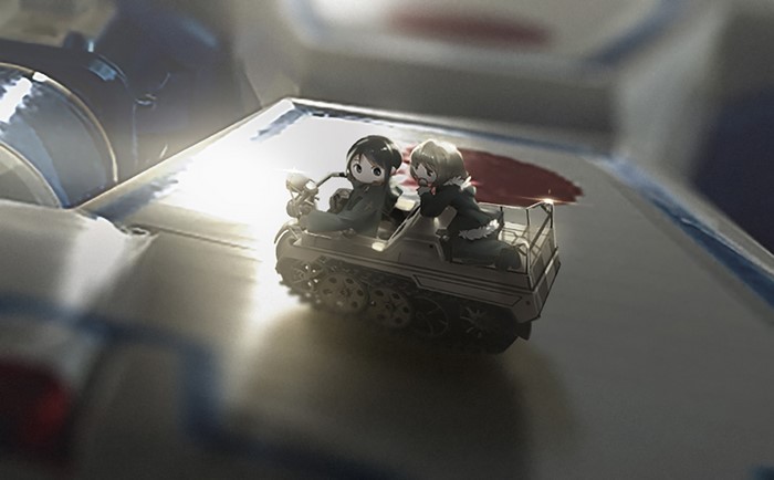 Girls in a tank from Shoujo Shuumatsu Ryokou