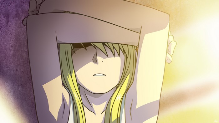 Lucy Heartfilia from Fairy Tail stretching