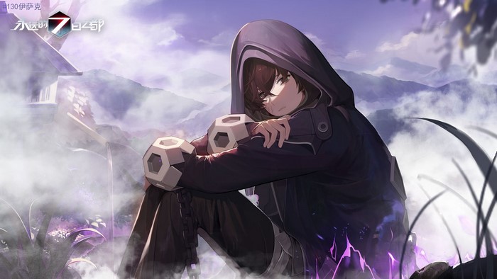 Character from Forever 7th Capital sitting outdoors