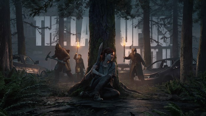 Ellie from The Last of Us Part II in a forest