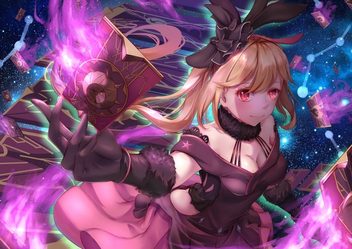 Anime girl with magical cards in Forever 7th Capital