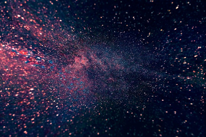 Colorful starry night sky