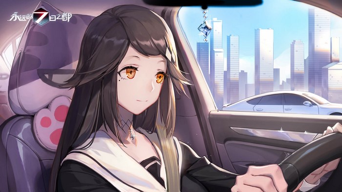 Girl from Forever 7th Capital driving a car