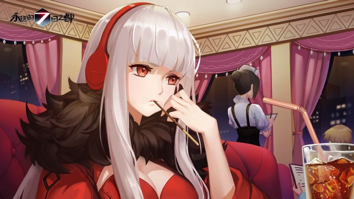 Anime girl with headphones from Forever 7th Capital