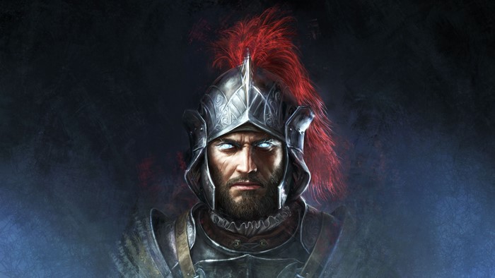 Man in armor with glowing eyes from Divinity: Original Sin 2