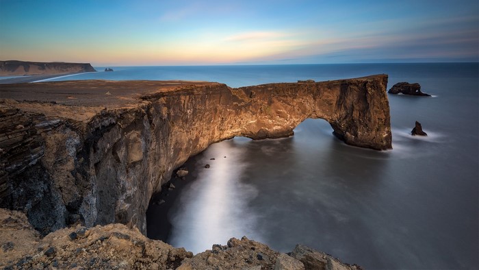 Dyrhólaey Arch and sea stacks, Iceland