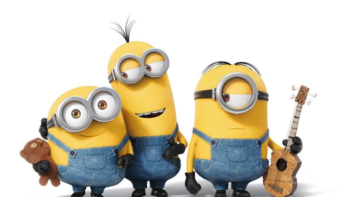 Three Minions from Despicable Me