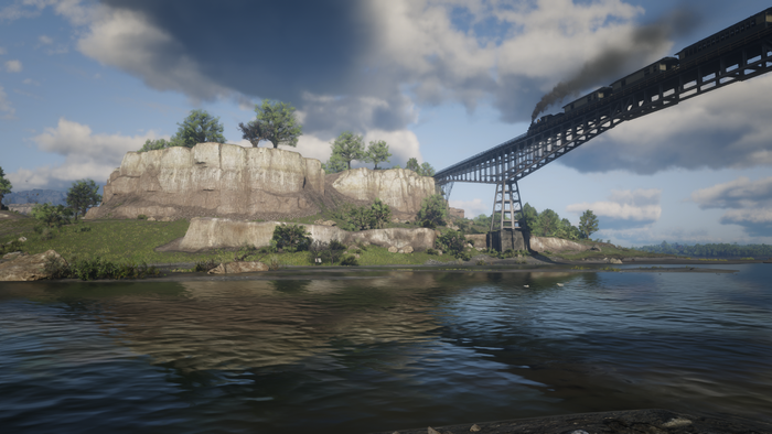 Red Dead Redemption 2 Train Bridge Over Water