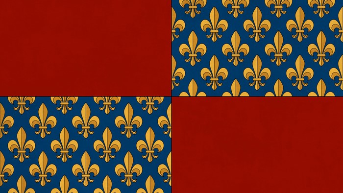 Flag of France with Fleur de Lis