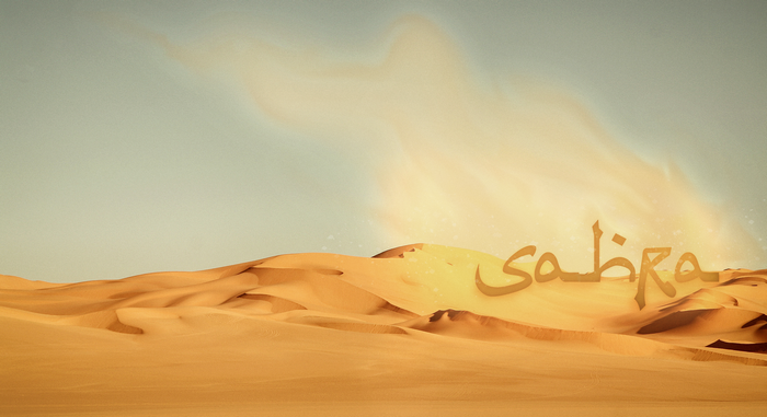 Sabra desert landscape with sand dunes