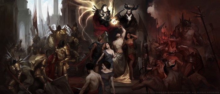 Diablo: Archangel vs. Lilith with Demons and Soldiers