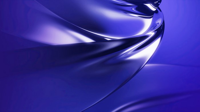 Abstract blue metallic shapes 4K