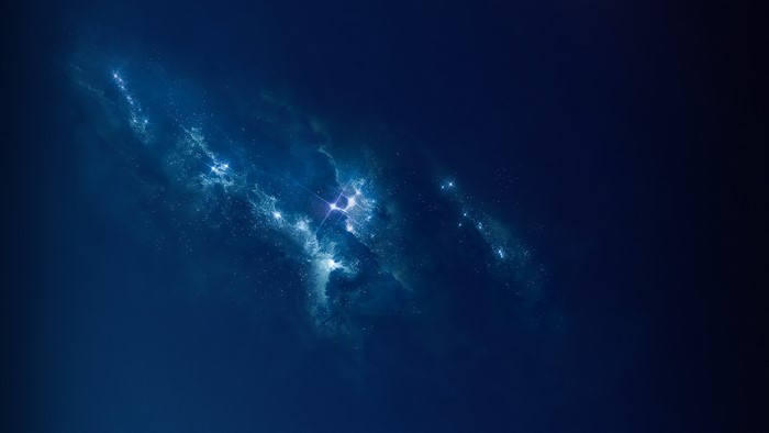 4K Blue Space Abstract Digital Art Stars