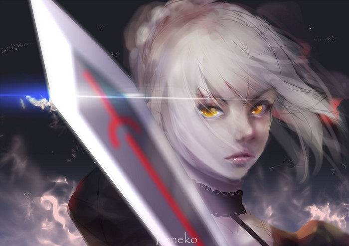 Saber Alter from Fate/Stay Night with Excalibur