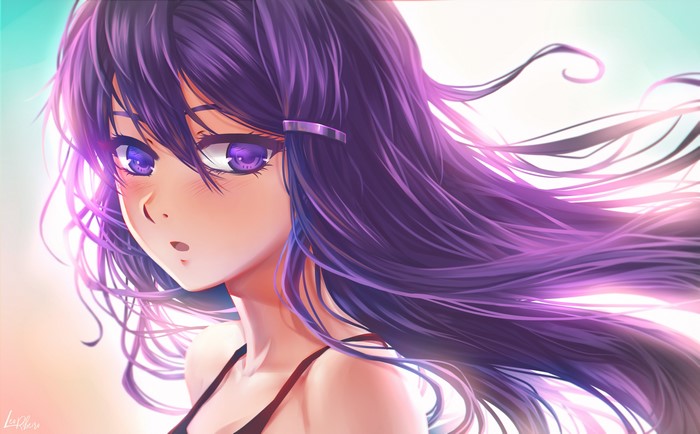 Yuri Digital Art from Doki Doki Literature Club 4K
