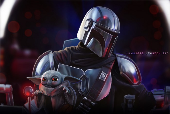 The Mandalorian and Grogu from Star Wars