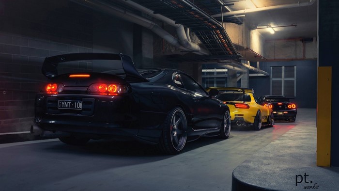 Toyota Supra and Japanese Performance Cars Indoors