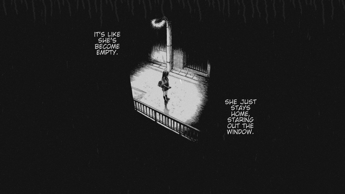 Girl standing in the rain at night