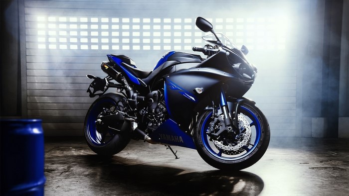 Yamaha R1 Motorcycle in a Garage