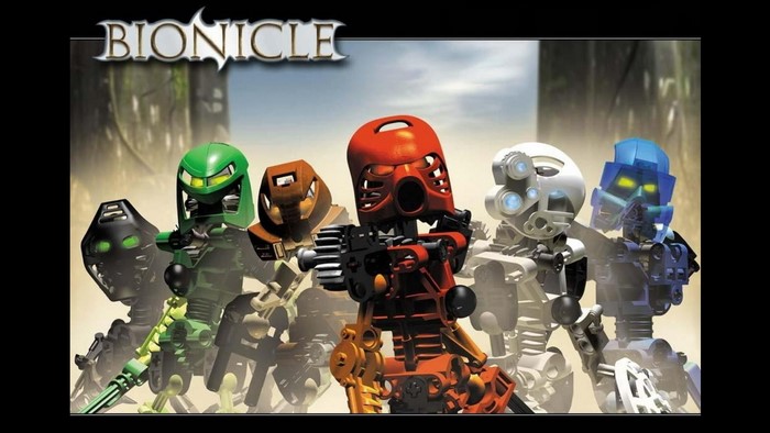 Bionicle Toa characters with weapons