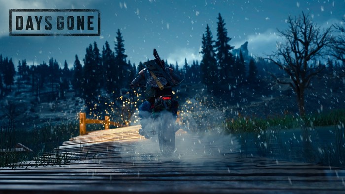 Deacon riding a motorcycle in Days Gone