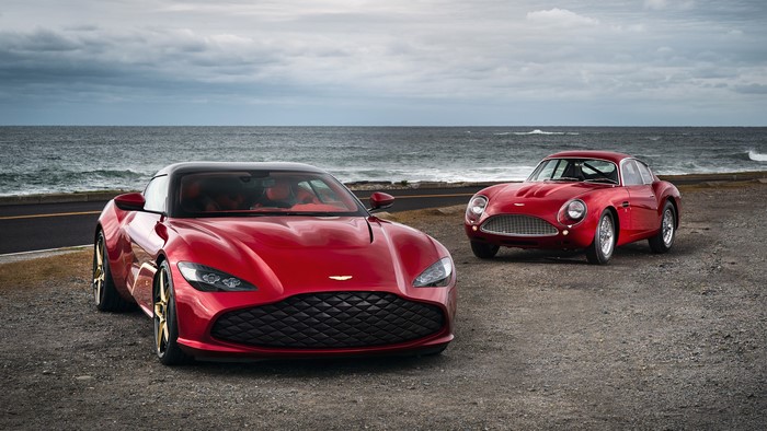 4K Aston Martin DBS GT Zagato and classic Aston Martin