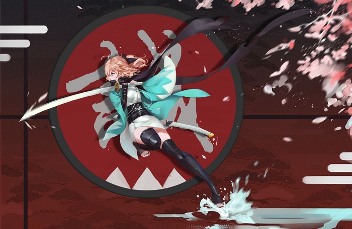 Sakura Saber from Fate Series with Sword
