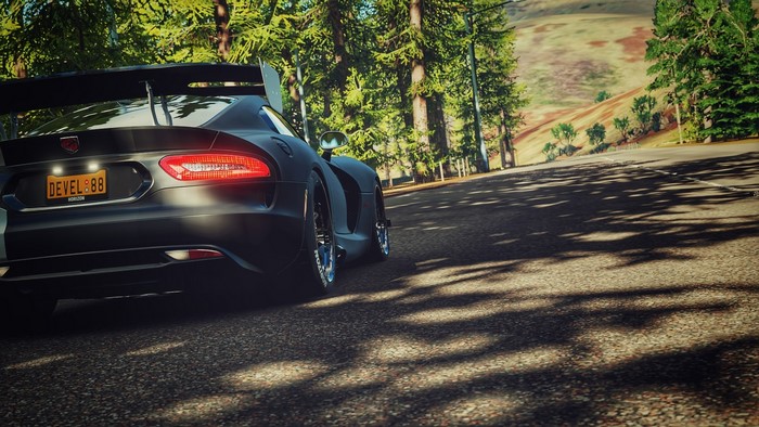 Dodge Viper ACR on a road in Forza Horizon 4
