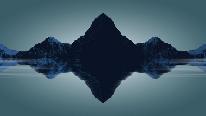 4K Mountains Reflection Landscape
