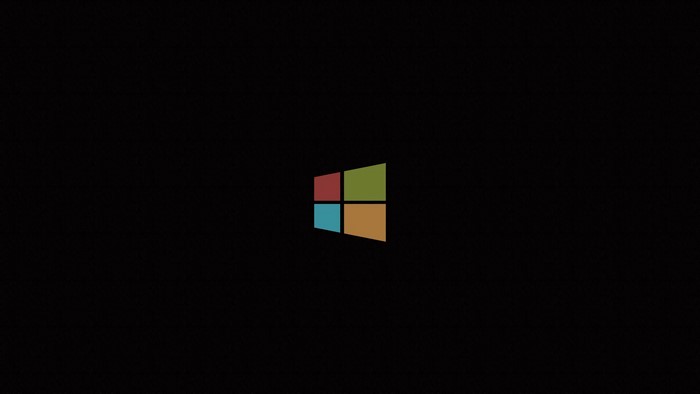 Microsoft Windows logo on black background