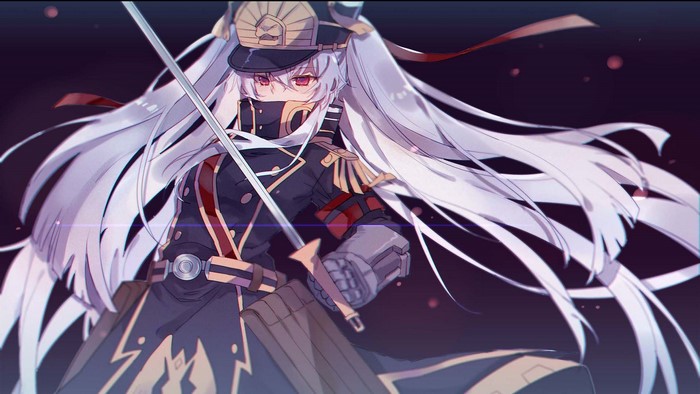 Altair from Re:CREATORS holding a sword