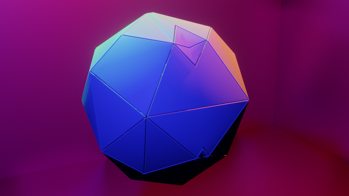 Low poly abstract 3D render