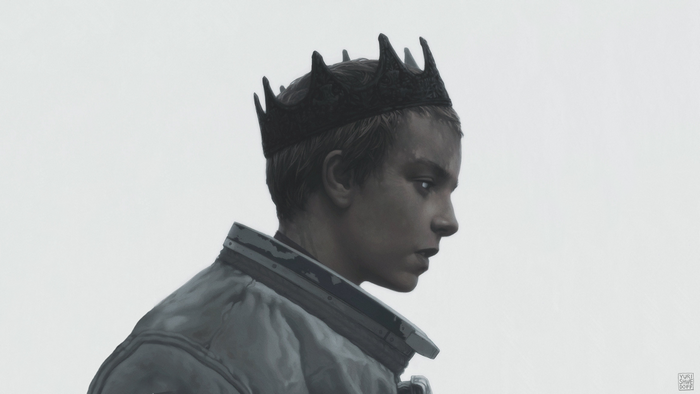King wearing a crown by Yuri Shwedoff