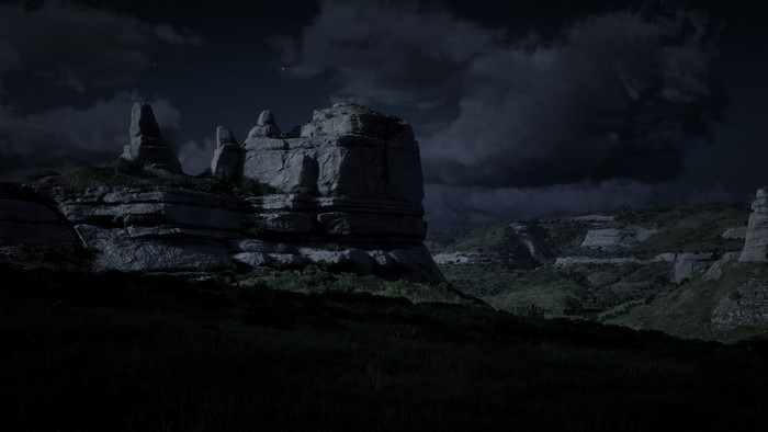 Red Dead Redemption 2 landscape at night